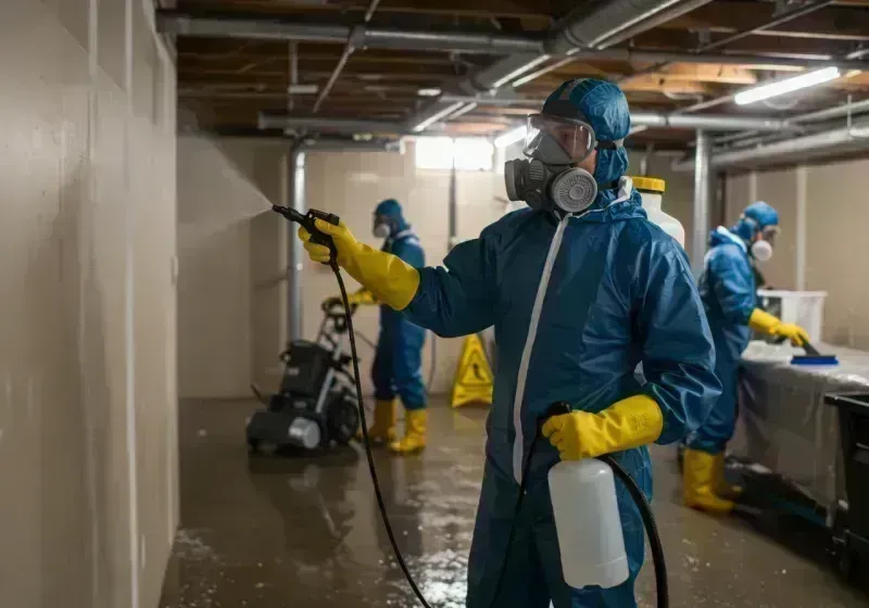 Basement Sanitization and Antimicrobial Treatment process in Byron, GA